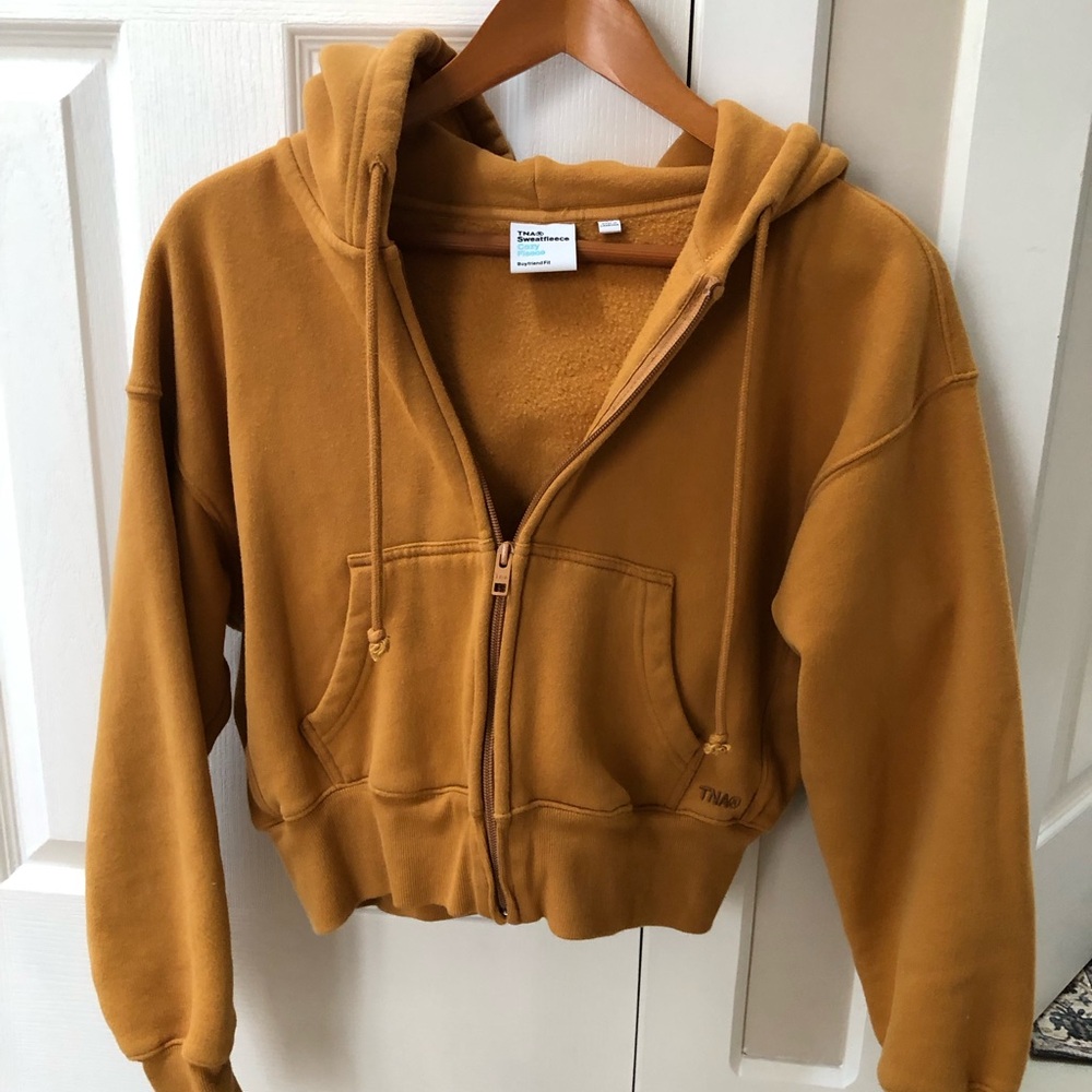 TNA Cozy Fleece Hoodie in Mustard - SOLD